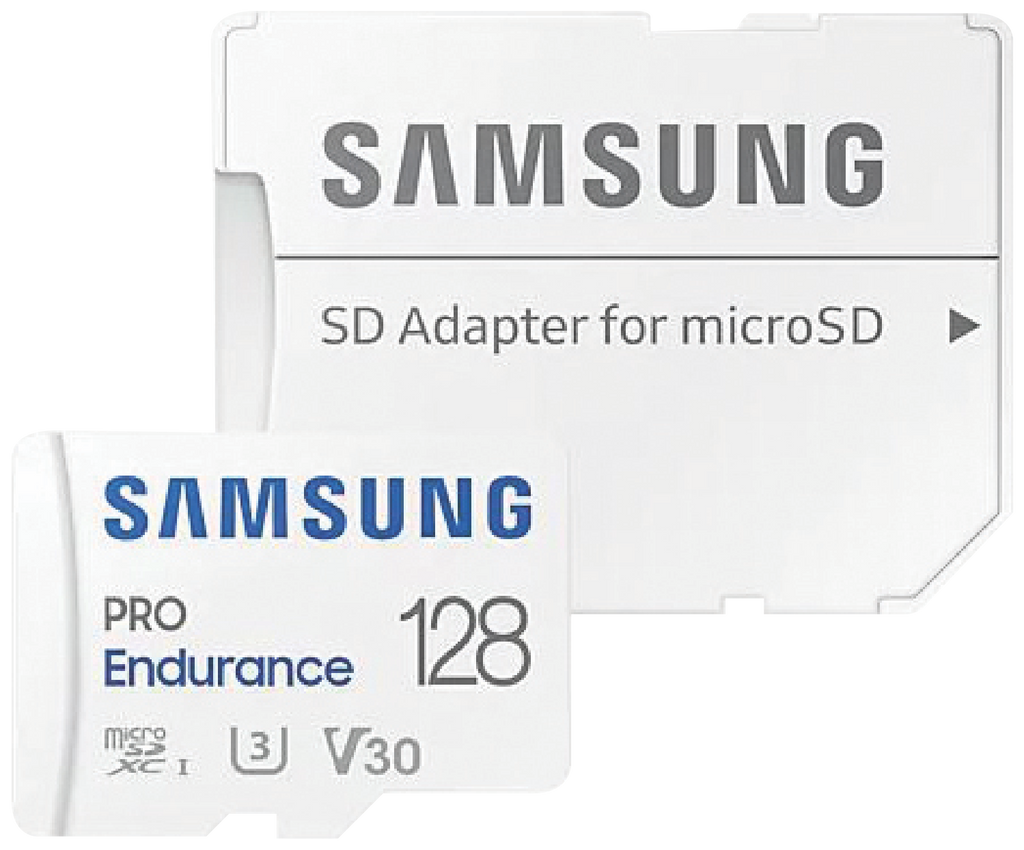Samsung PRO Endurance 128GB microSD memory card with SD adapter