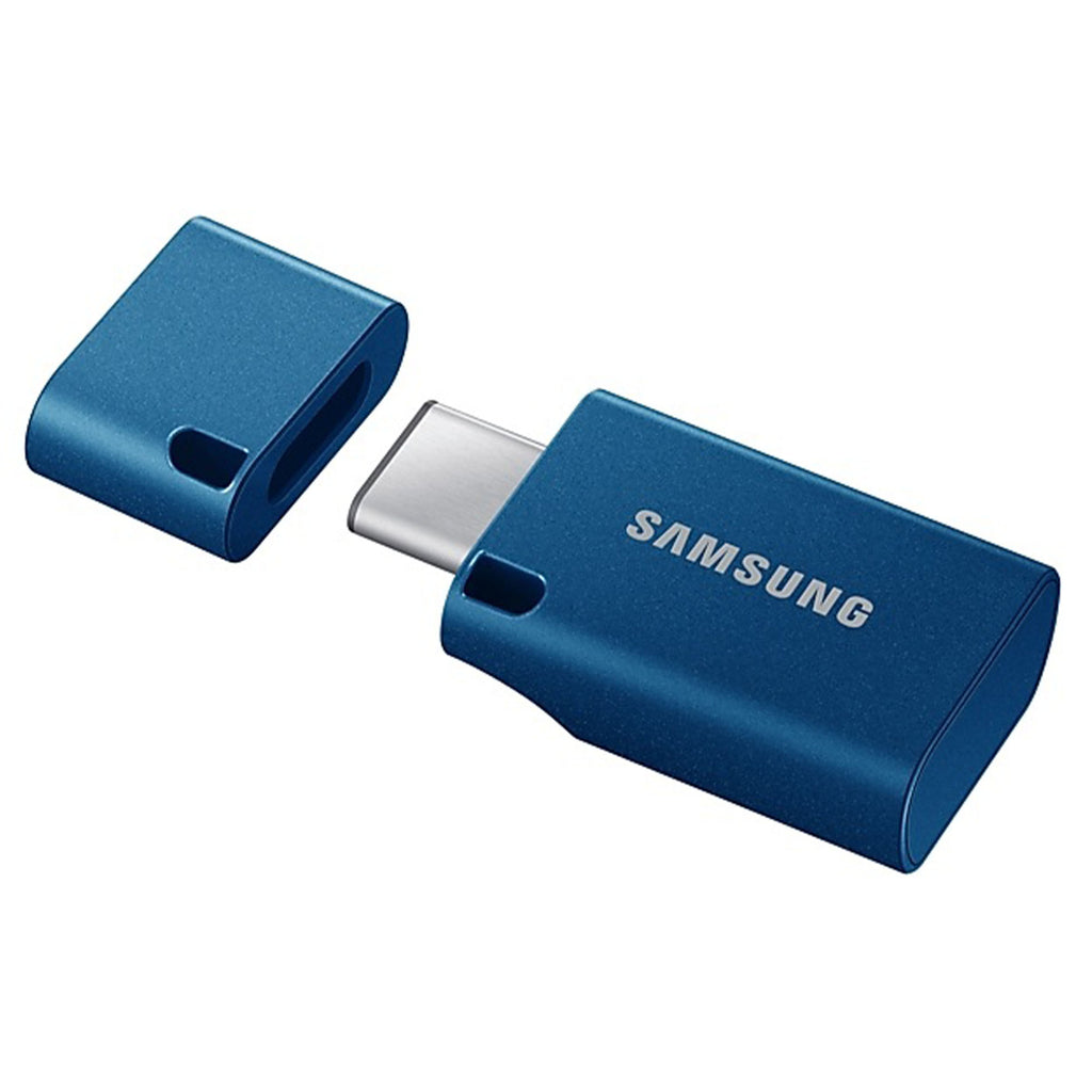 Samsung 64GB USB-C Flash Drive Blue with removable cap