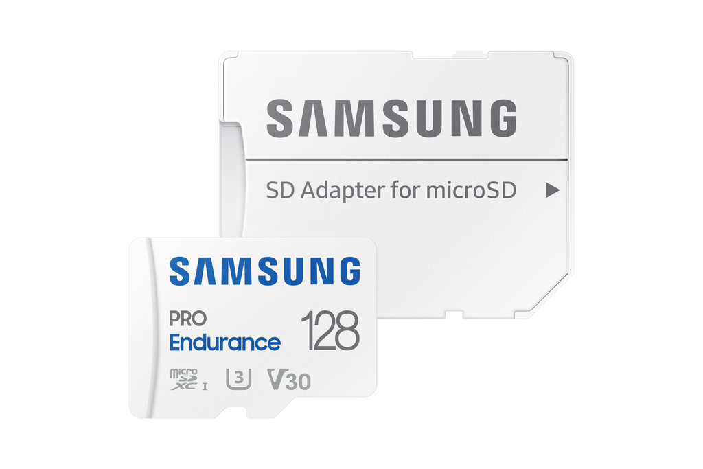 Samsung PRO Endurance 128GB microSDXC and full size SD adapter latest model