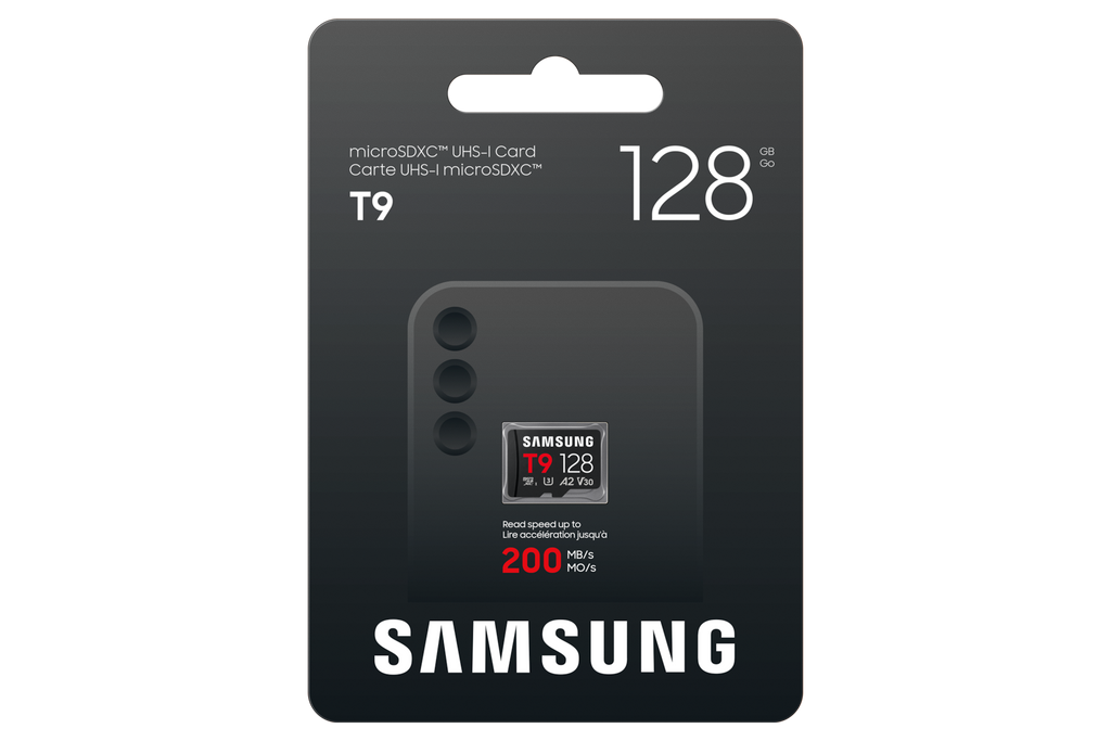 Samsung T9 128GB microSDXC retail package front